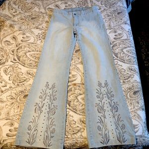 Vintage Embroidered Flare jeans